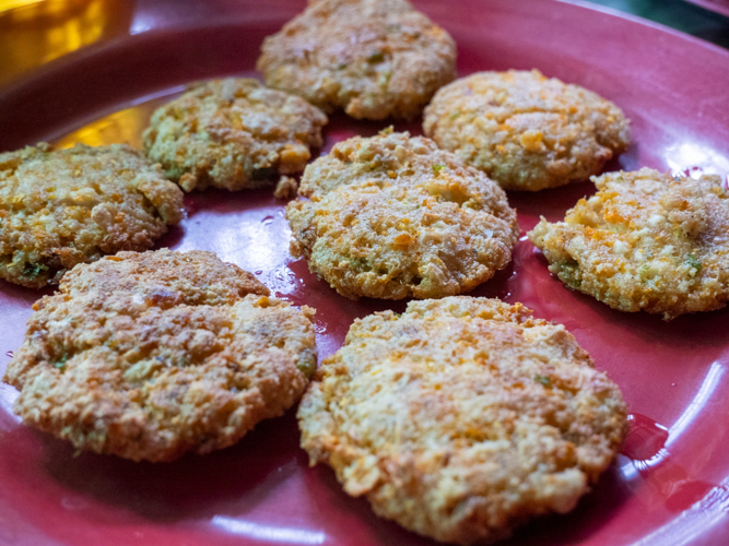 Freshly cooked fried Tofu Nuggets