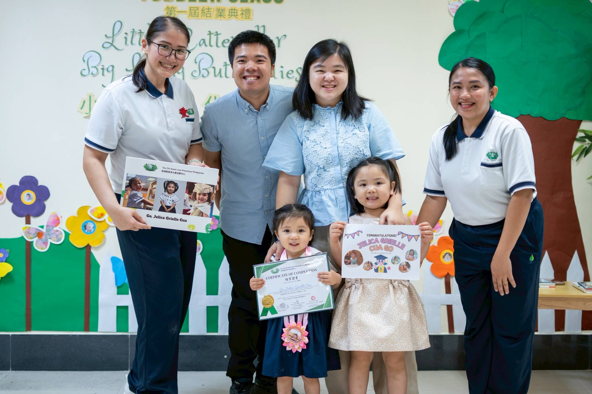 With two of their three daughters enrolled at Tzu Chi Great Love Preschool Philippines, Jemison and Germaine Go proudly support their children’s education.