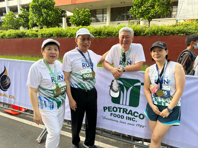 Spotted at the Charity Run: (from left) Betty Chua, Ambassador Francis Chua, Dr. Jo Qua, and Dr. Bea Ang