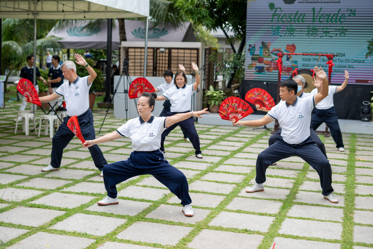 Members of the Tai Chi group perform during Fiesta Verde 2024.