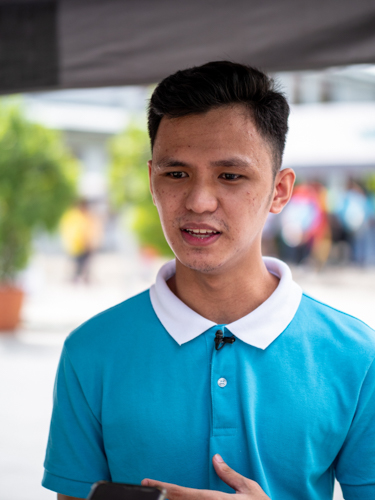 “Pursuing my studies used to be a big problem.  I am greatly indebted to Tzu Chi for the opportunity to be your scholar,” says Polytechnic University of the Philippines BS Industrial Engineering major Kervil Bunag. 【Photo by Matt Serrano】 