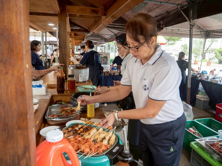Vegetarian barbecue is made more delectable with a brushing of marinade sauce.