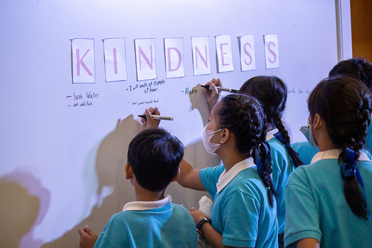 Inculcating kindness. Scholars bring meaning to Kindness during one of their monthly Humanities Classes.