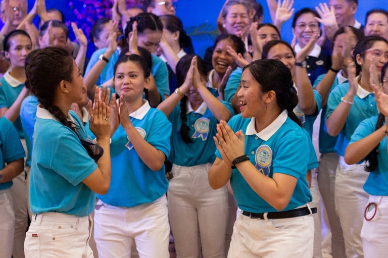 Dancing together was one of the fun experiences  at the scholars’ camp.