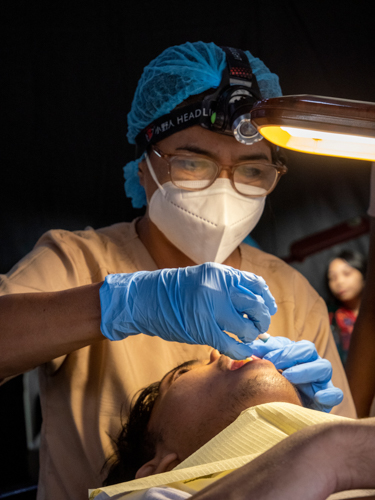 Dentists also gave free dental fillings for patients during the medical mission. 