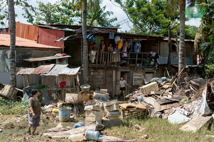 Homes in Nangka, in the Municipality of Consolacion, Cebu, were left either partially or totally damaged after the onslaught of Typhoon Tino.