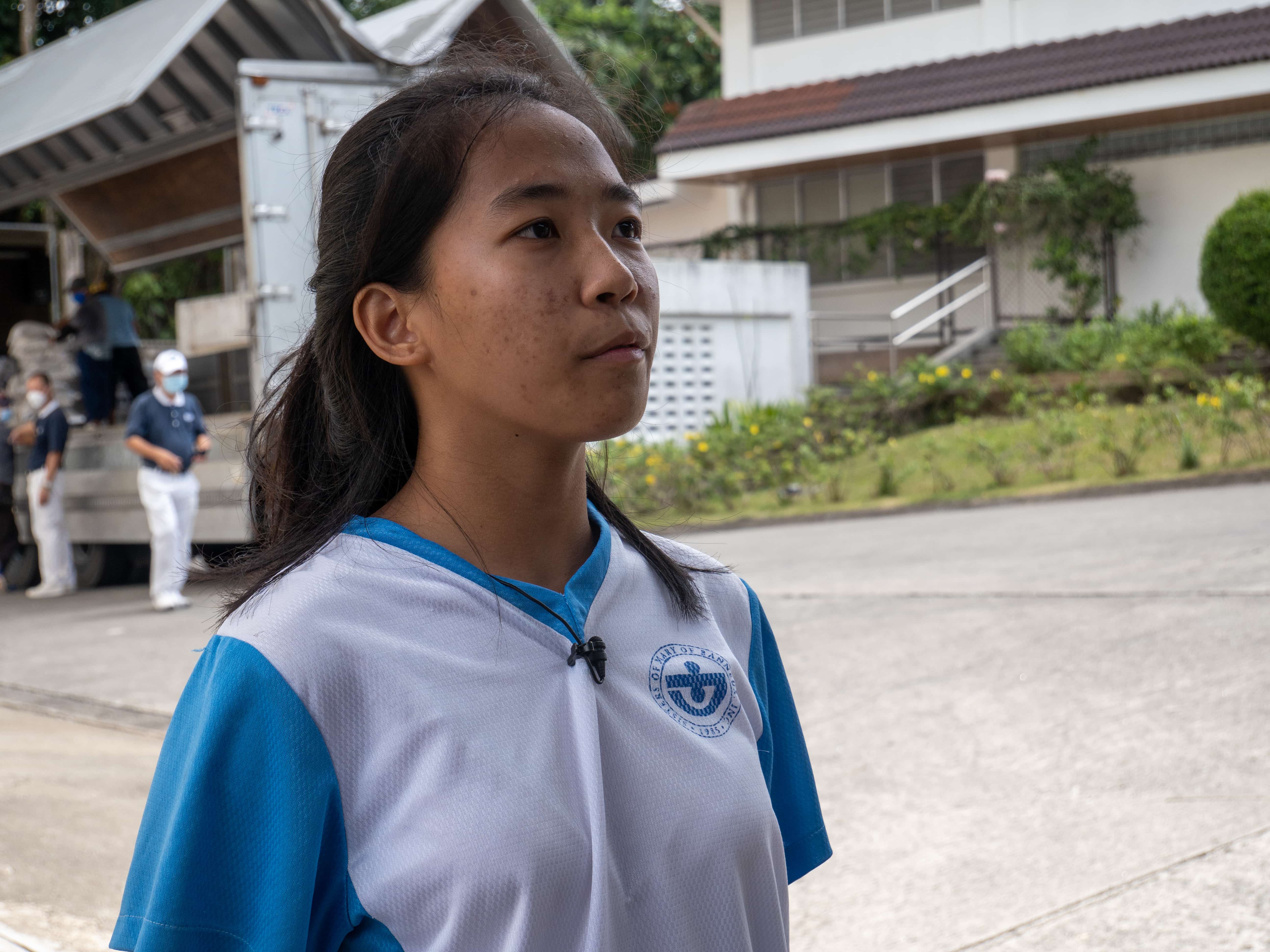 Grade 12 student Ana Maureen Zalun has been with Girlstown for the past five years. With her education and the encouragement of nuns, she dreams of being a civil engineer someday.【Photo by Matt Serrano】