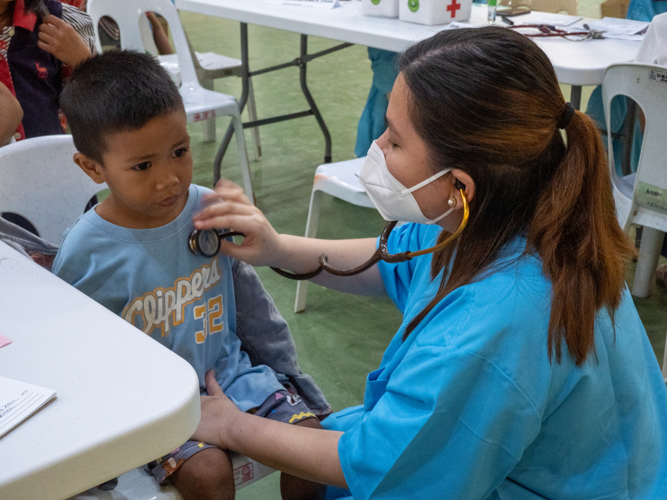 One of 709 young patients in the medical mission’s pediatric medicine section