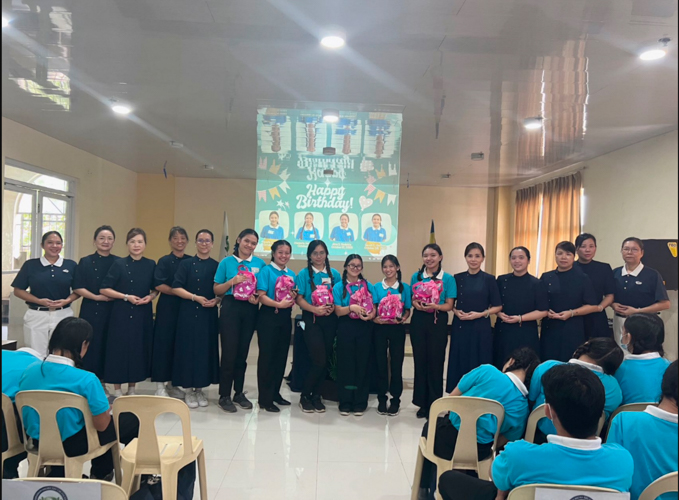 Tzu Chi Davao scholars who celebrated their birthday were recognized during Humanity class. 