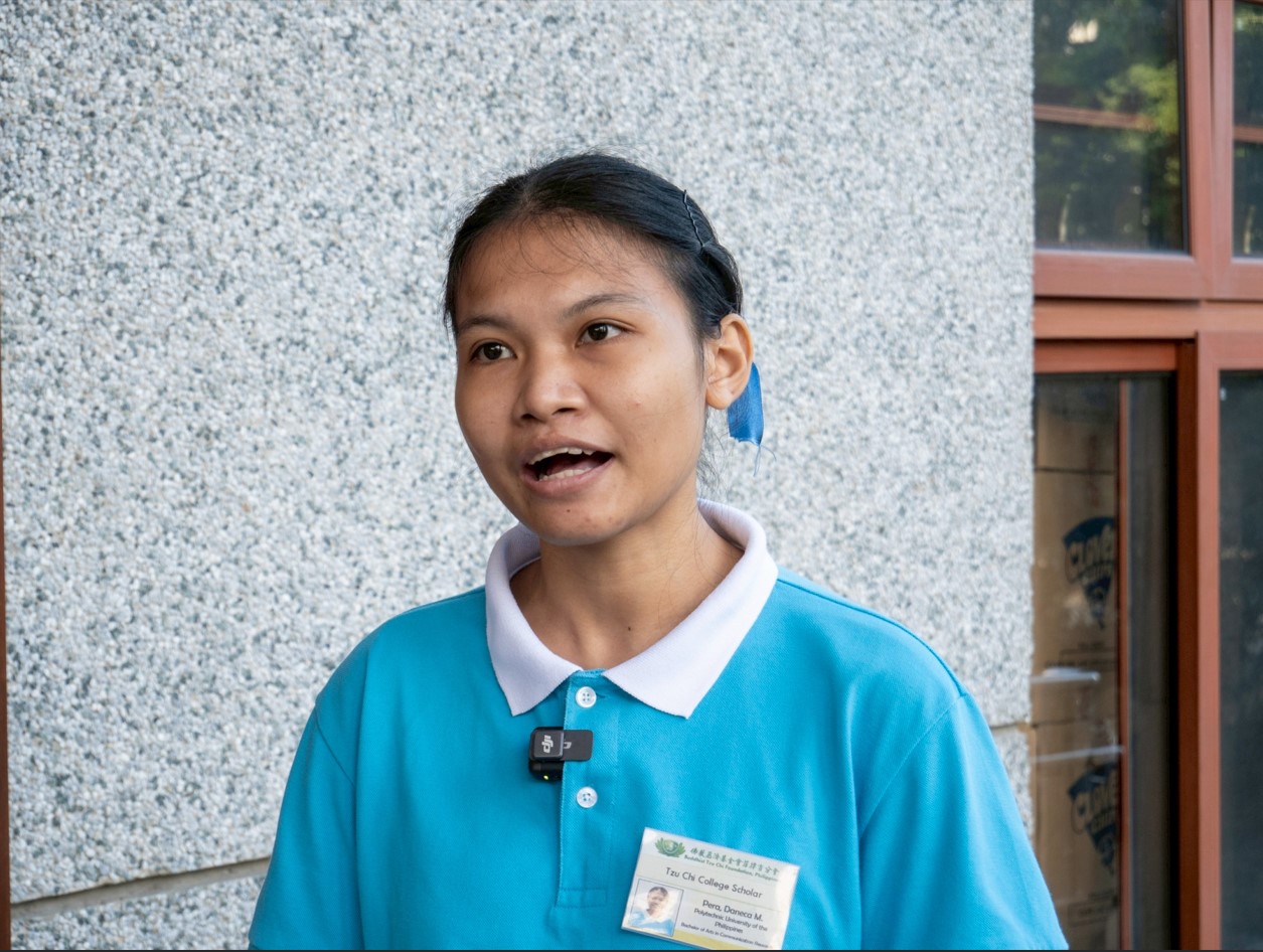 Now on her third year in BA Communication Research at the Polytechnic University of the Philippines, Tzu Chi scholar Daneca Pera has a general weighted average of 1.21.