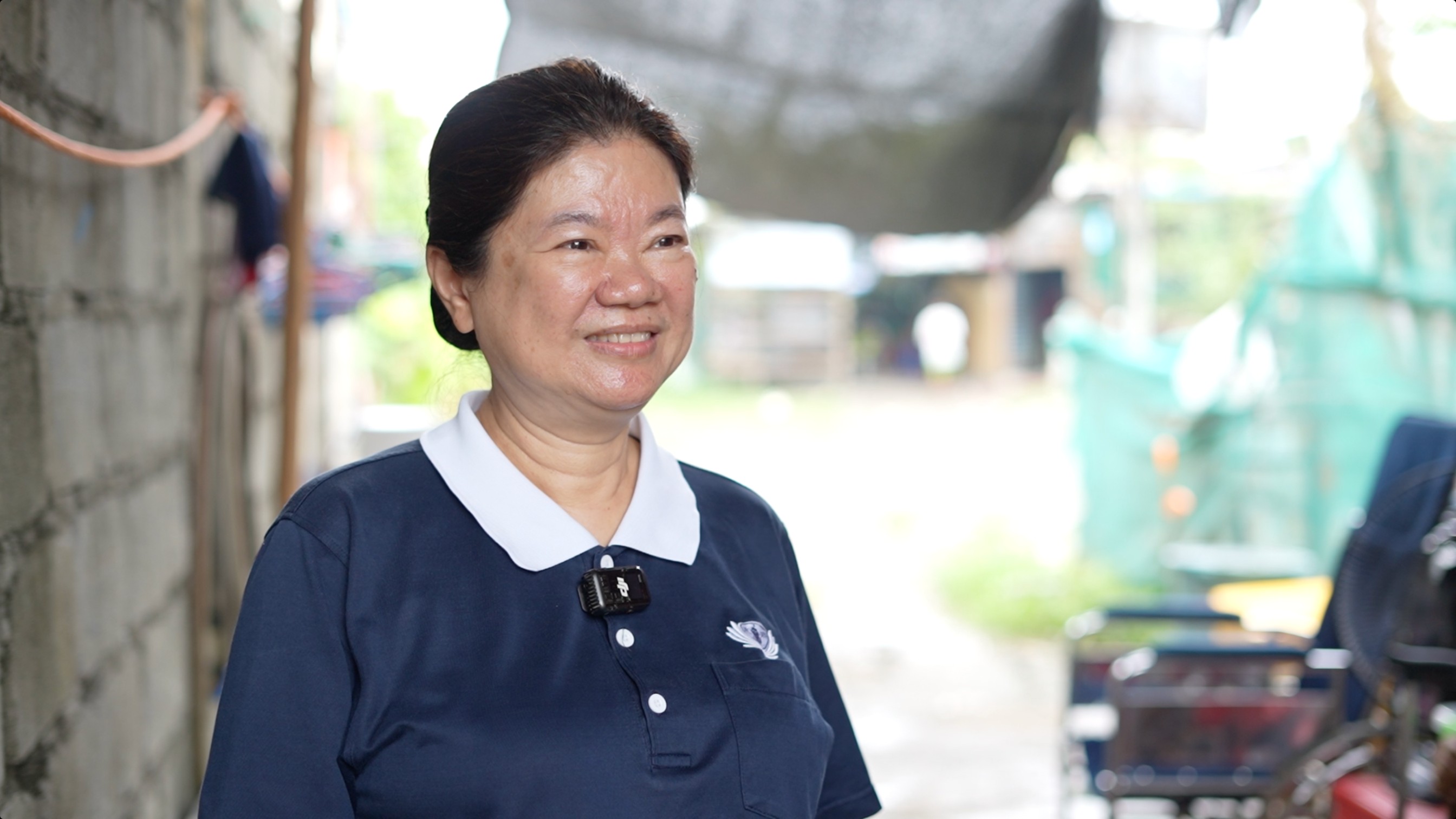 Tzu Chi volunteer Jocie Chua expressed her hope for the best for caregiving alumna Venus Telecio and her family, while encouraging others to support those in need in building a better future.