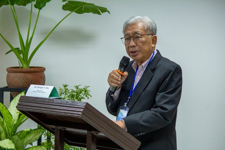 Dr. Enrique T. Ona, Former Secretary of the Department of Health delivers his opening remarks. 【Photo by Matt Serrano】