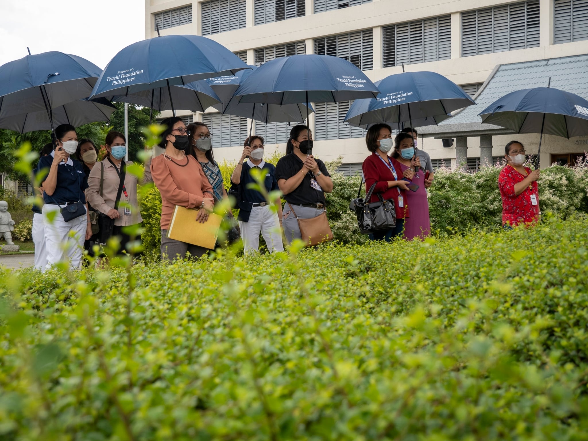 Guests go on a tour of the Buddhist Tzu Chi Campus.