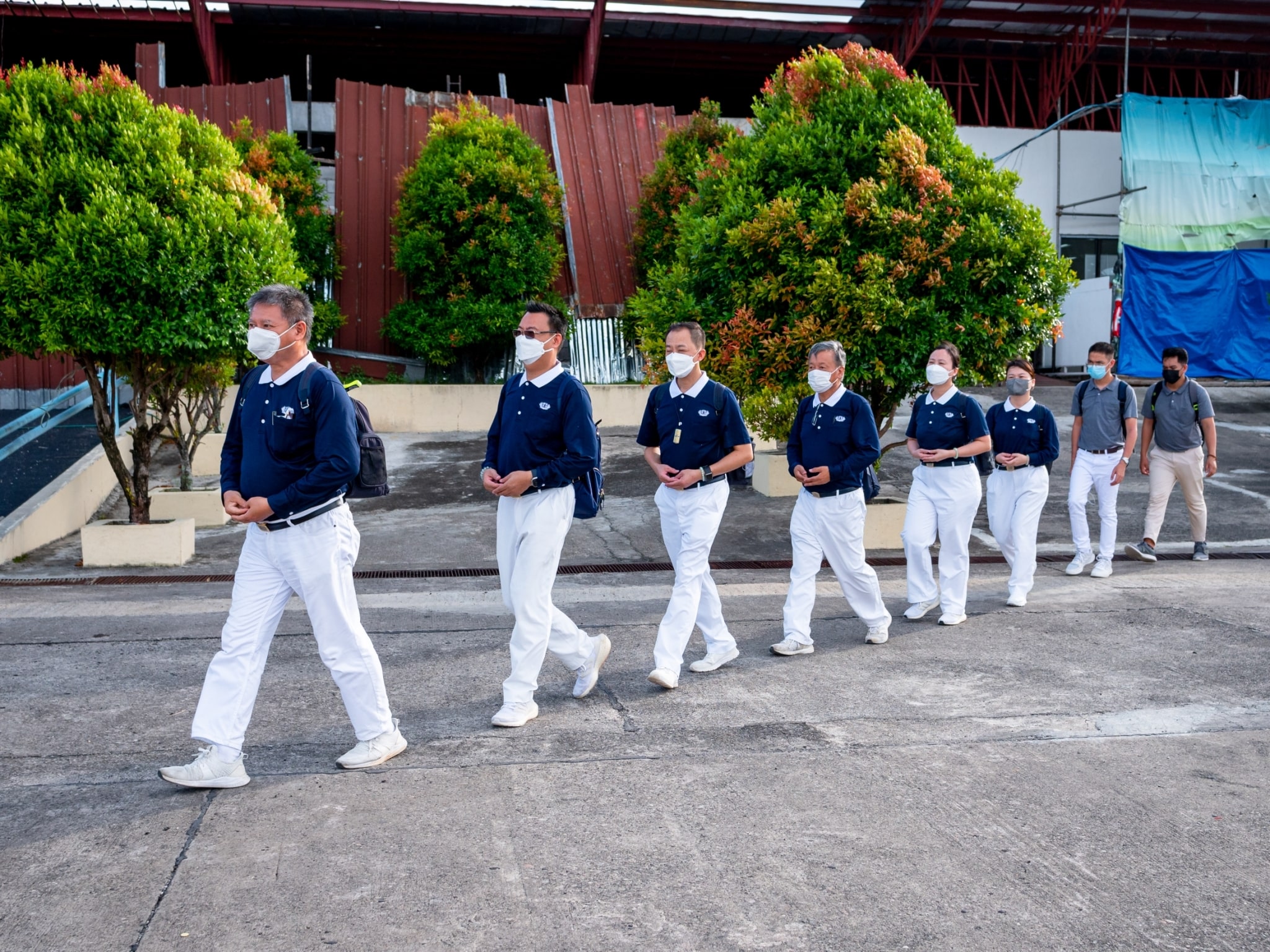 Tzu Chi Manila volunteers leave Awang Airport in Cotabato City, Maguindanao del Norte. 【Photo by Daniel Lazar】